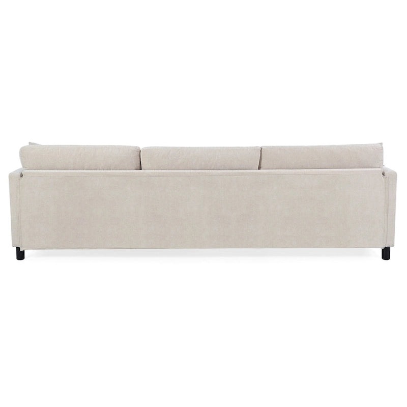Canapé quatre places spacieux beige de 274 cm