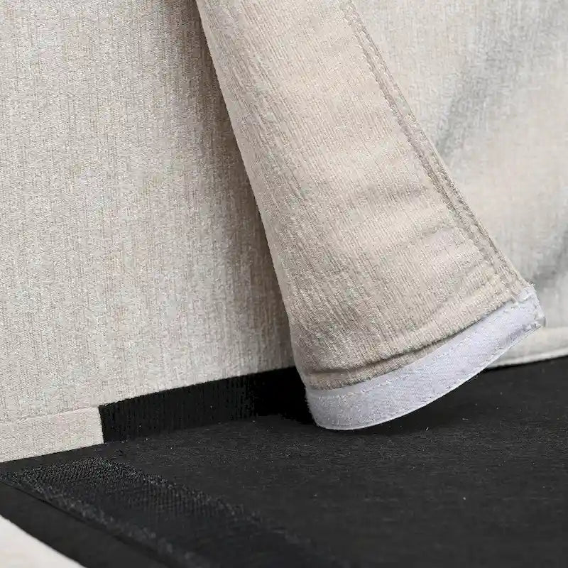 Canapé quatre places spacieux beige de 274 cm