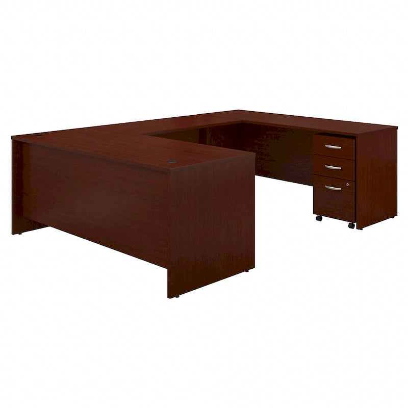 Bureau de direction en U de 183 cm avec tiroirs