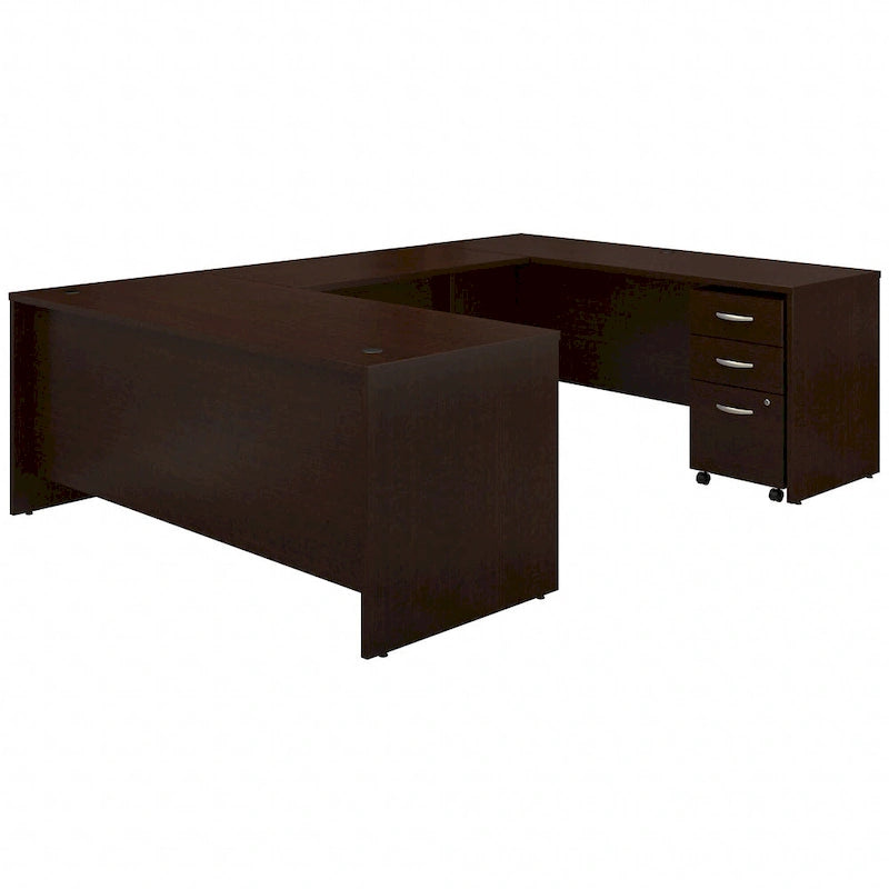Bureau de direction en U de 183 cm avec tiroirs