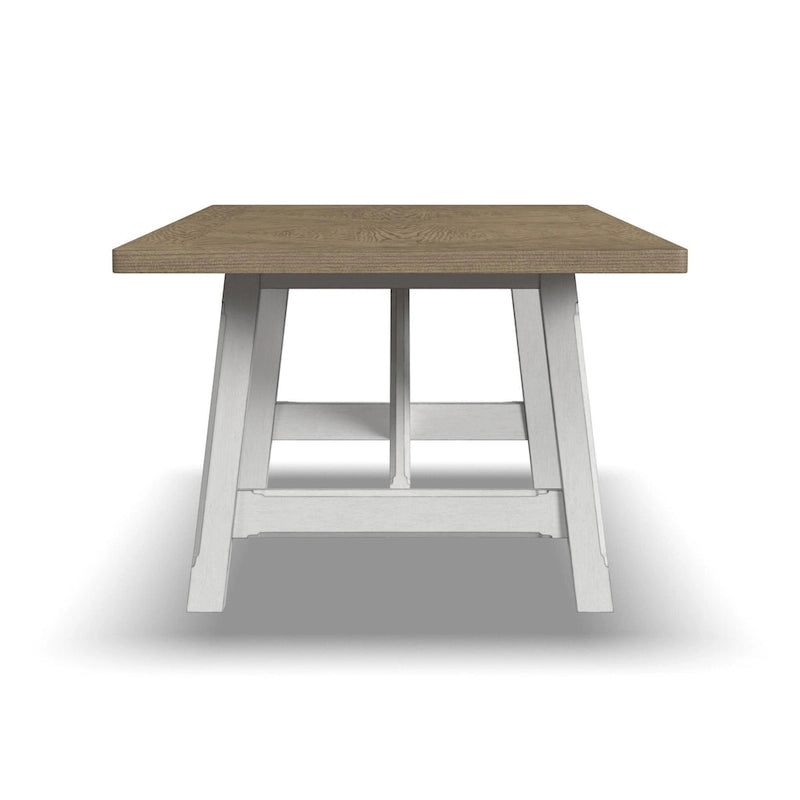 Table à manger rectangulaire en bois blanc