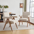 Chaises de salle à manger en tissu avec accoudoirs (Lot de 2)