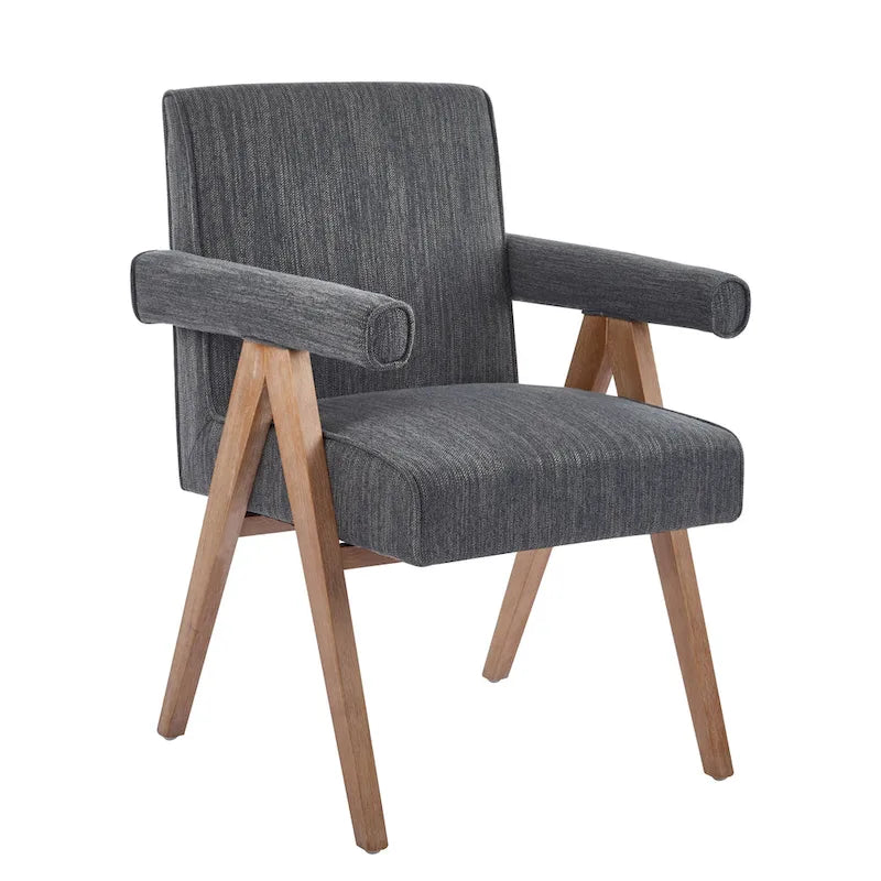 Chaises de salle à manger en tissu avec accoudoirs (Lot de 2)