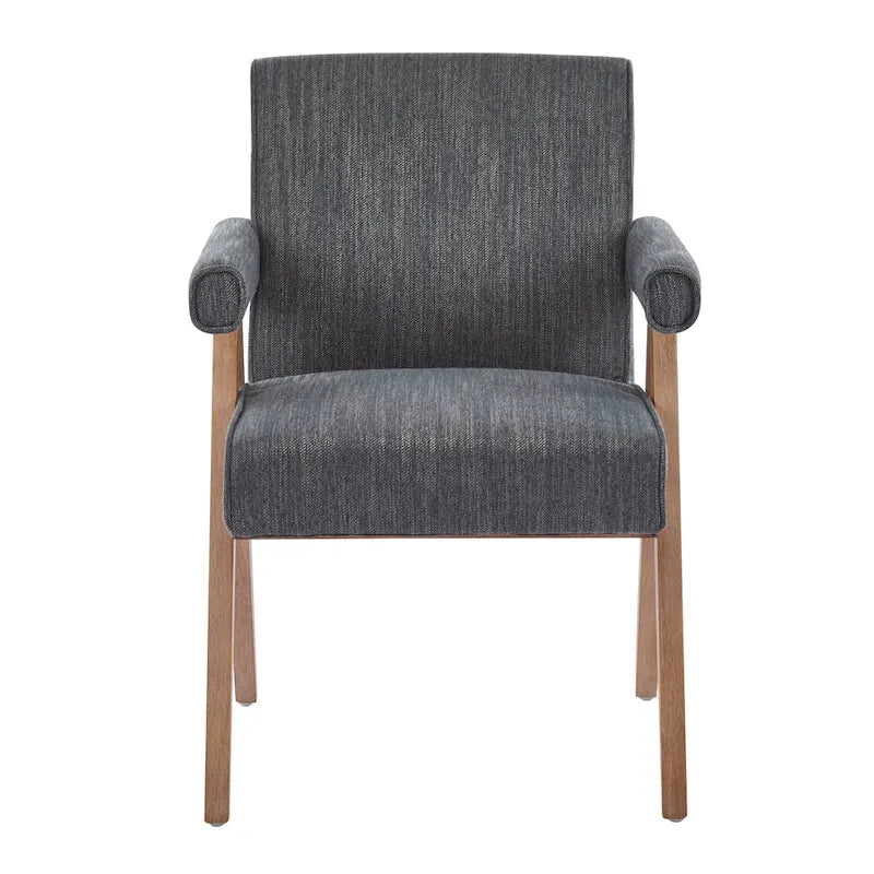 Chaises de salle à manger en tissu avec accoudoirs (Lot de 2)