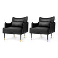 Fauteuil Mid-Century Modern en simili-cuir