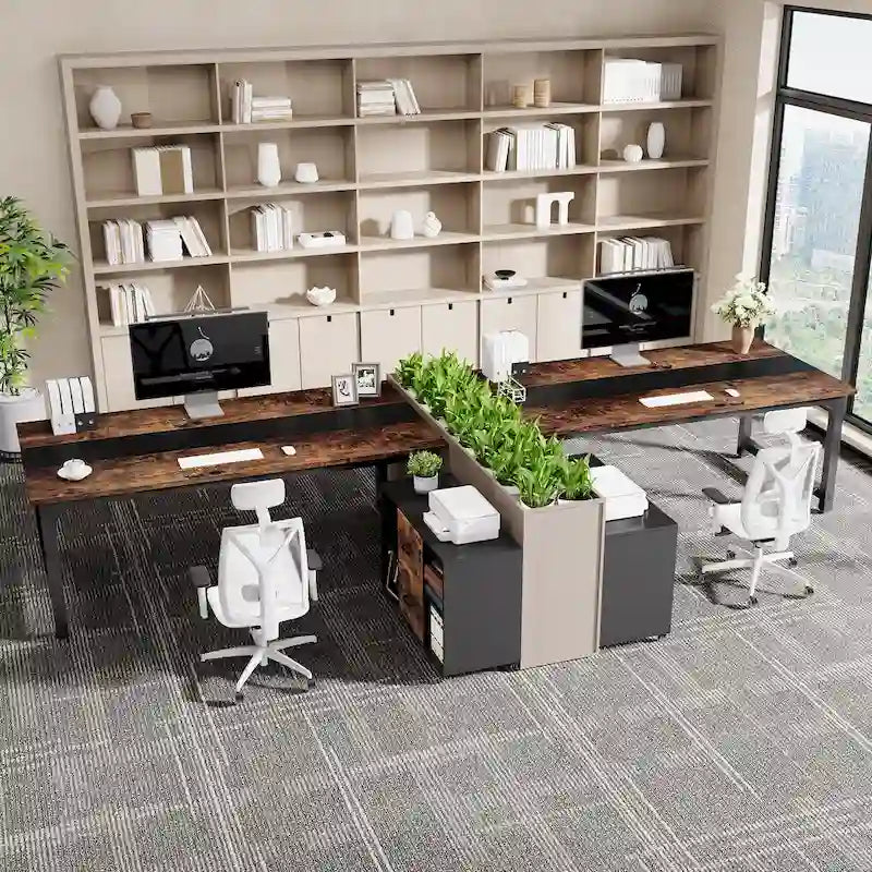 Bureau de direction de 160 cm avec classeur latéral de 100 cm