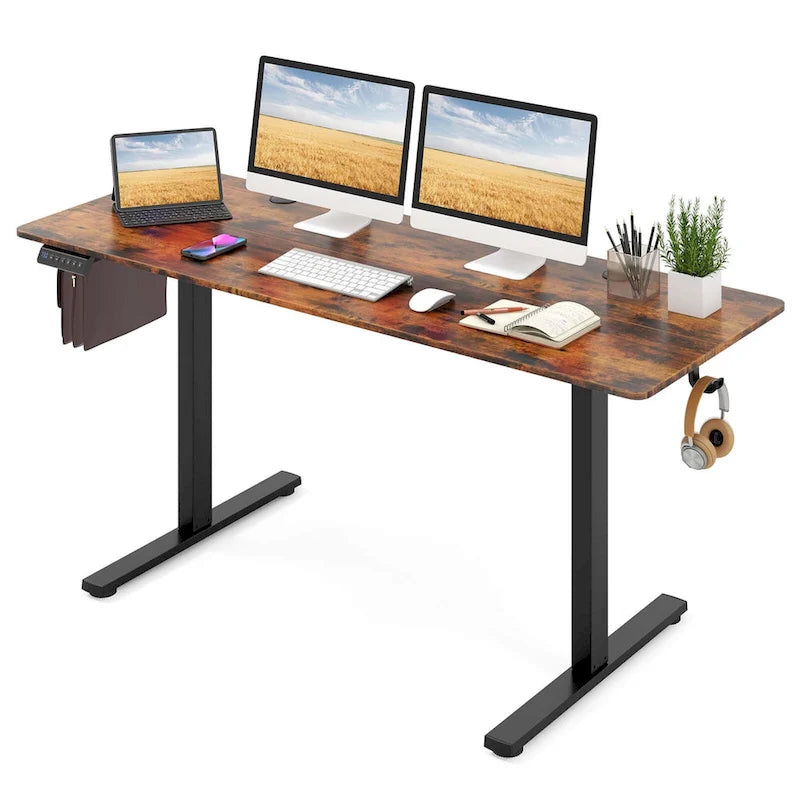 Bureau assis-debout électrique réglable en hauteur