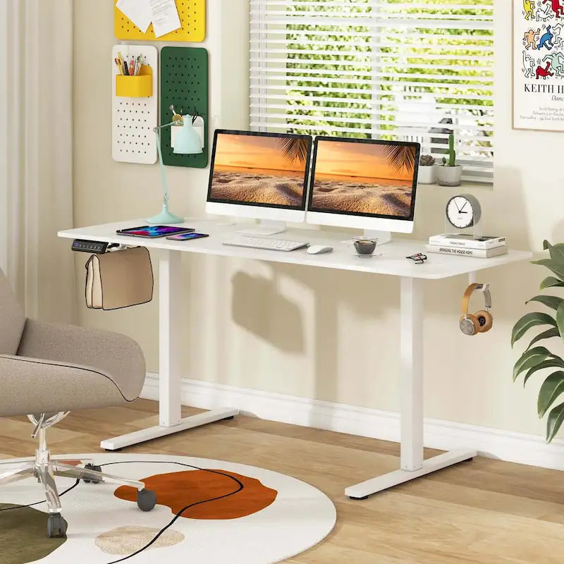 Bureau assis-debout électrique réglable en hauteur