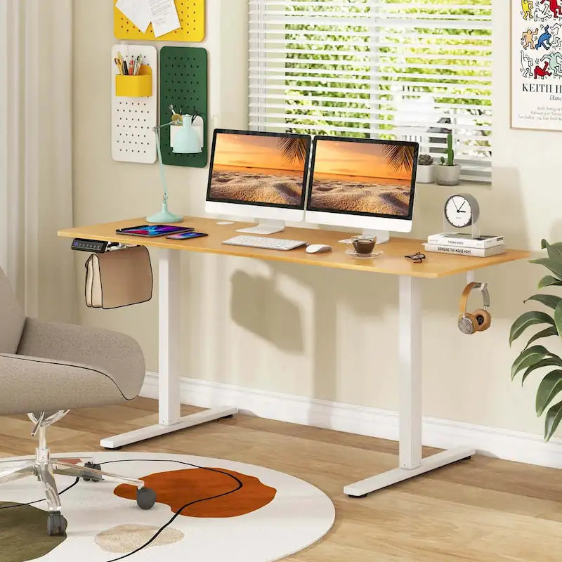 Bureau assis-debout électrique réglable en hauteur