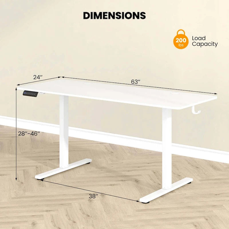 Bureau assis-debout électrique réglable en hauteur