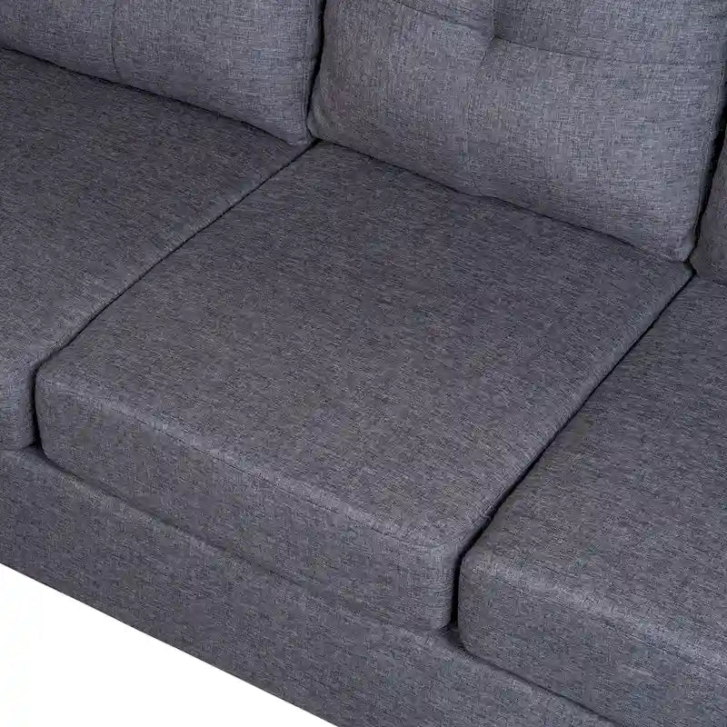 Canapé d'angle gris de 267 cm