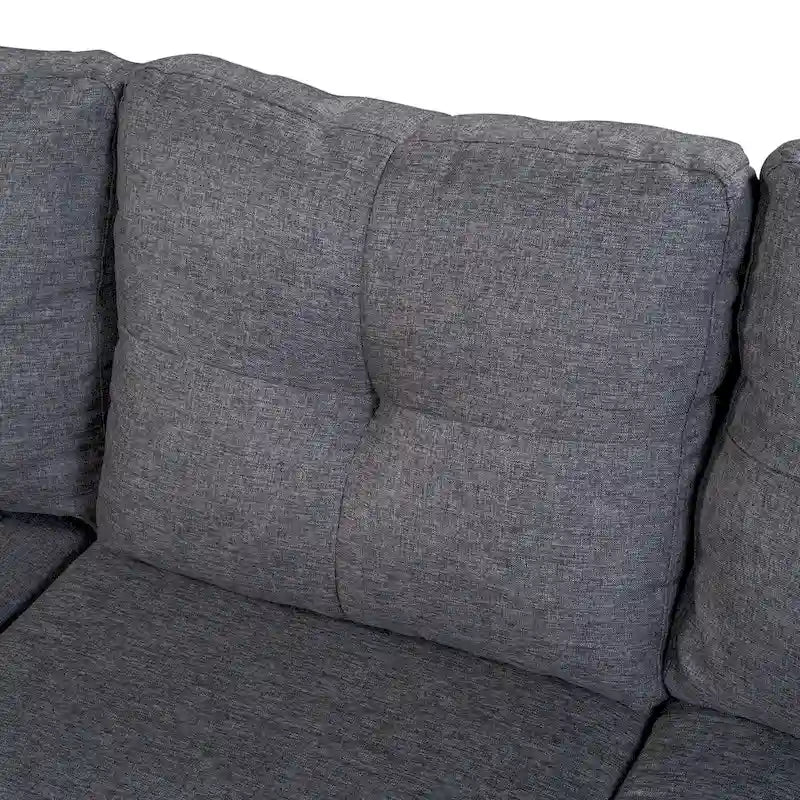 Canapé d'angle gris de 267 cm