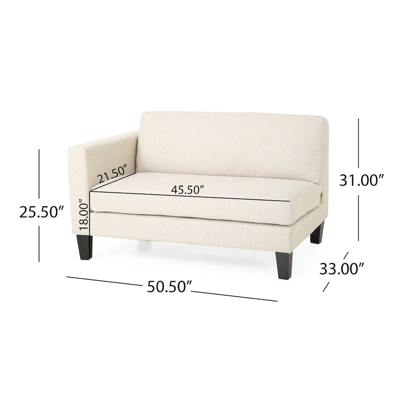 Canapé trois places de style moderne beige