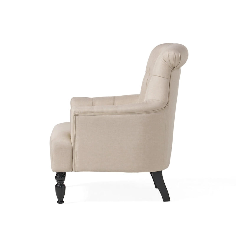 Fauteuil club capitonné