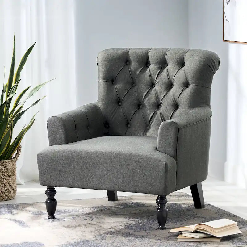 Fauteuil club capitonné