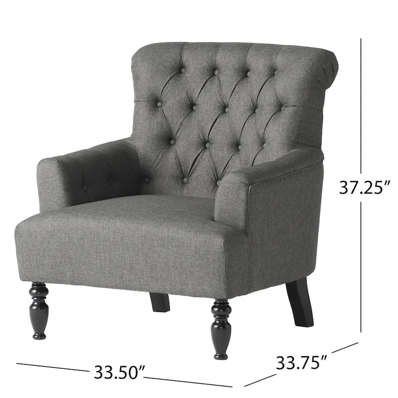 Fauteuil club capitonné