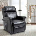 Fauteuil inclinable électrique en similicuir avec fonction releveur