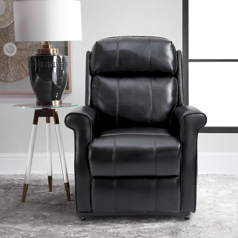 Fauteuil inclinable électrique en similicuir avec fonction releveur
