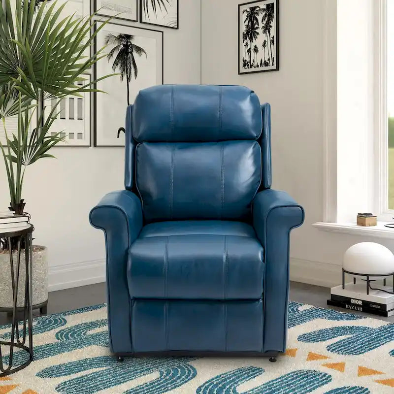 Fauteuil inclinable électrique en similicuir avec fonction releveur