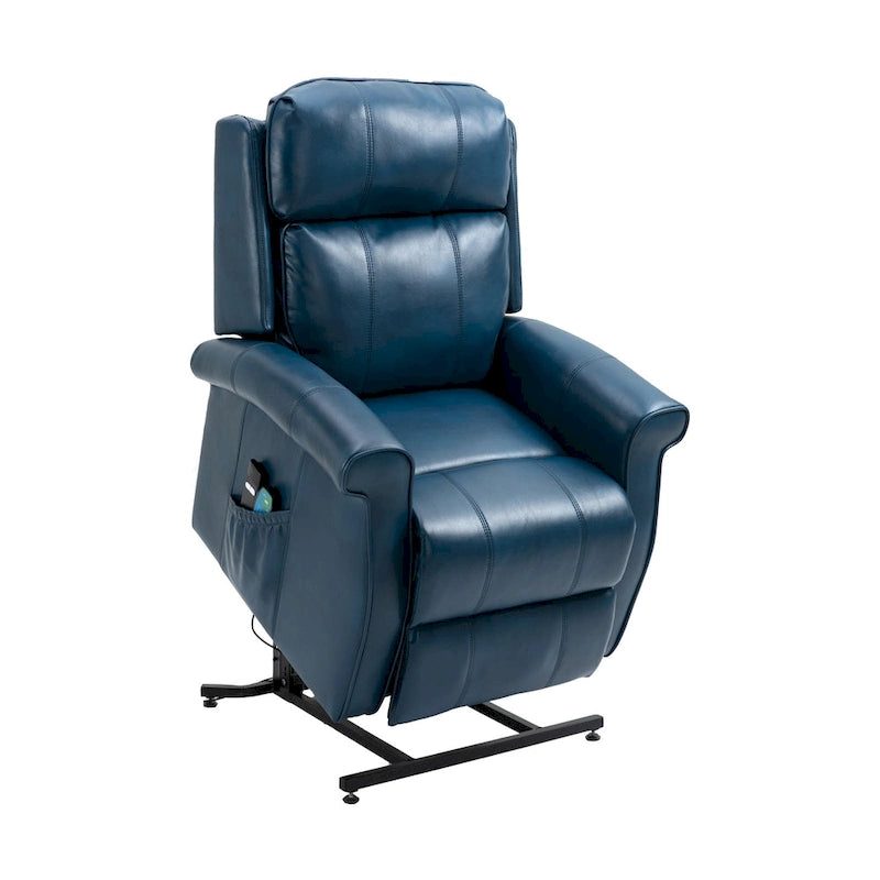 Fauteuil inclinable électrique en similicuir avec fonction releveur