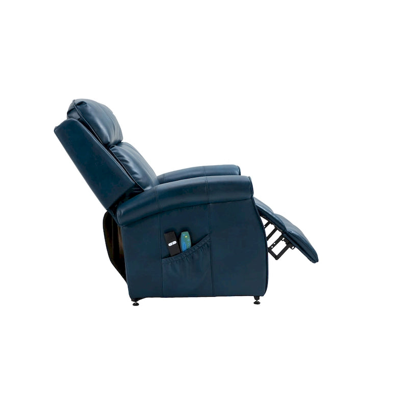 Fauteuil inclinable électrique en similicuir avec fonction releveur