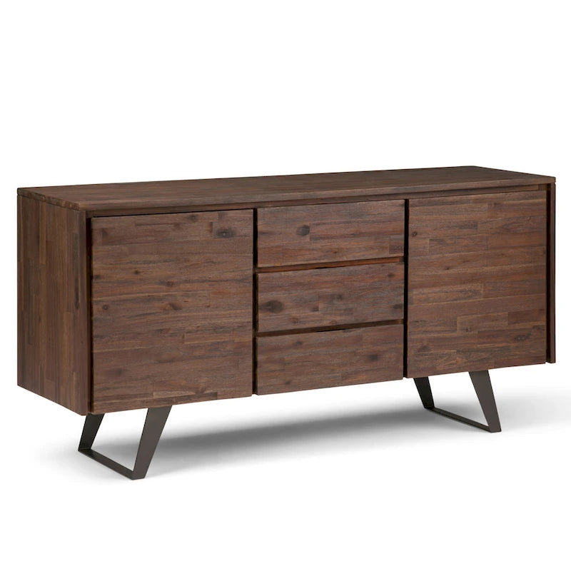 Buffet de 60 pouces de large rectangulaire de style industriel moderne