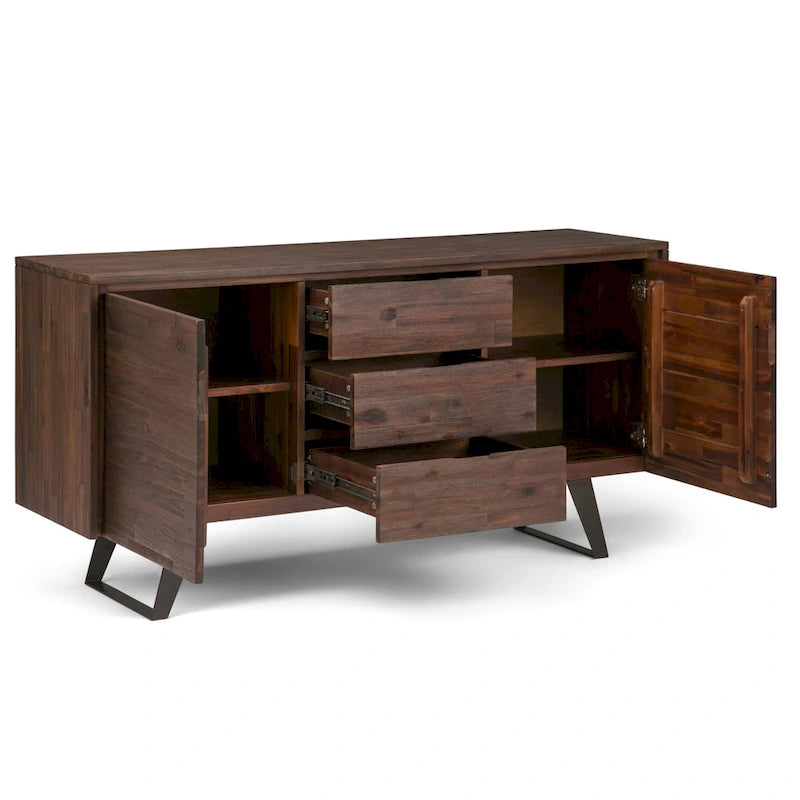 Buffet de 60 pouces de large rectangulaire de style industriel moderne
