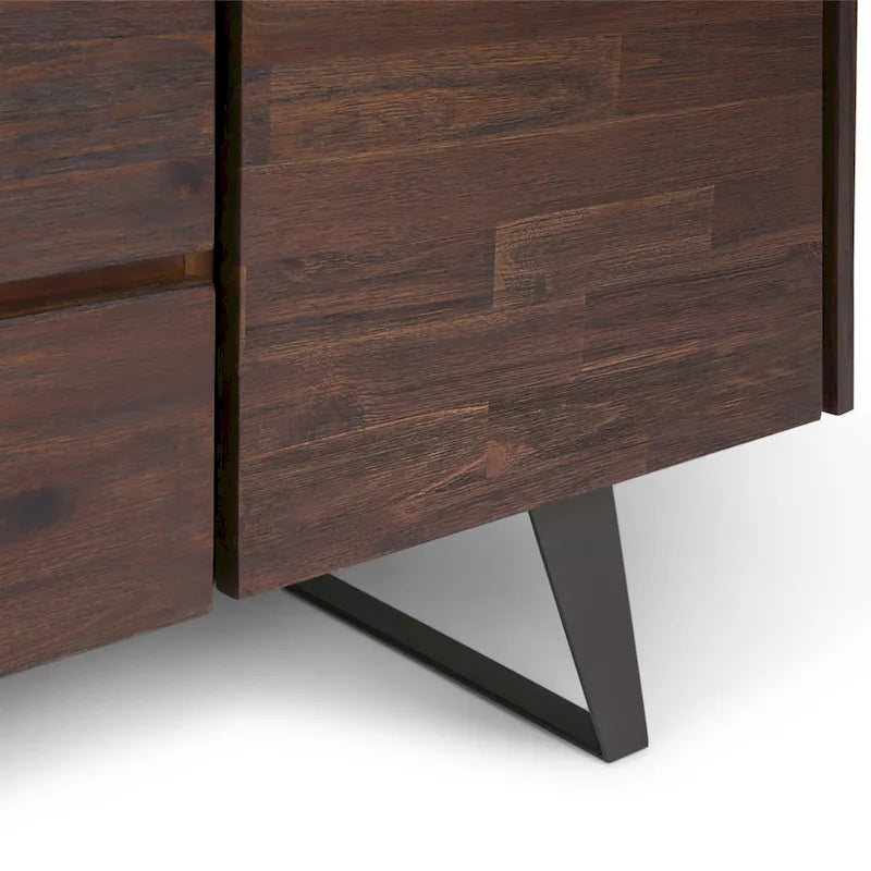 Buffet de 60 pouces de large rectangulaire de style industriel moderne