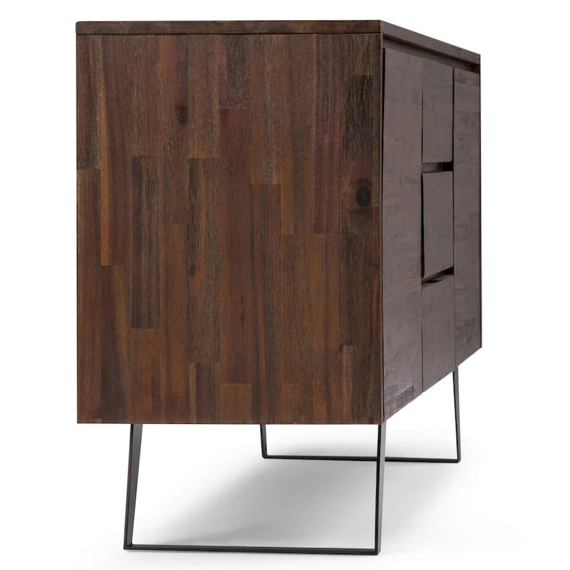Buffet de 60 pouces de large rectangulaire de style industriel moderne