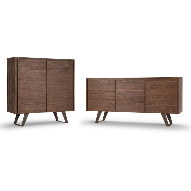 Buffet de 60 pouces de large rectangulaire de style industriel moderne