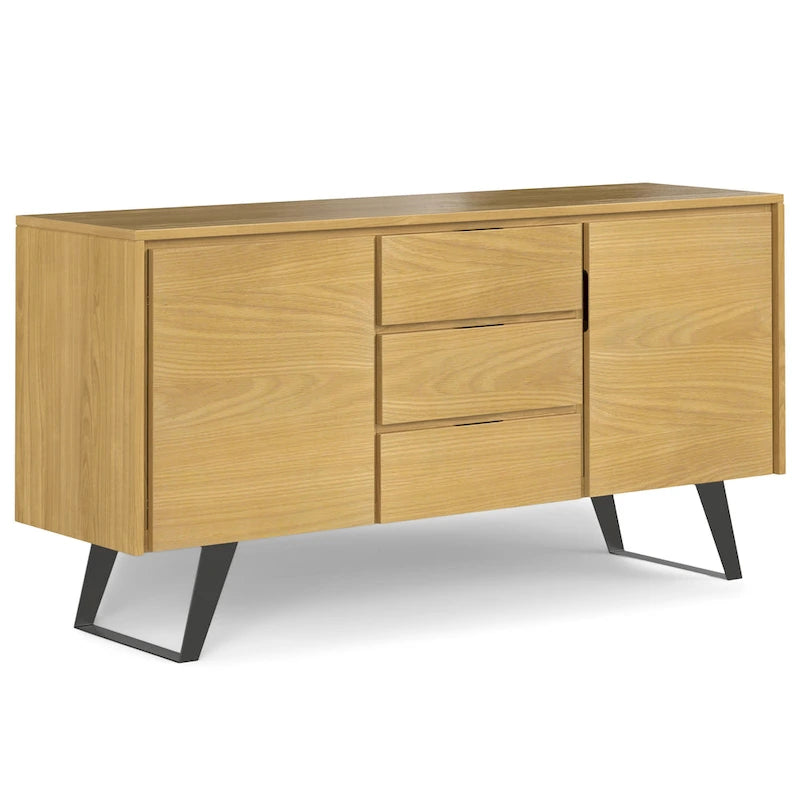 Buffet de 60 pouces de large rectangulaire de style industriel moderne