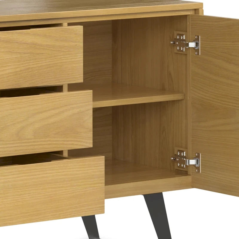 Buffet de 60 pouces de large rectangulaire de style industriel moderne