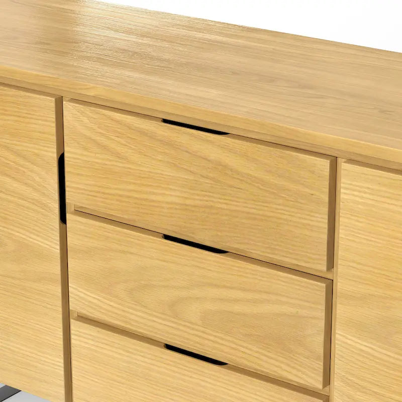 Buffet de 60 pouces de large rectangulaire de style industriel moderne