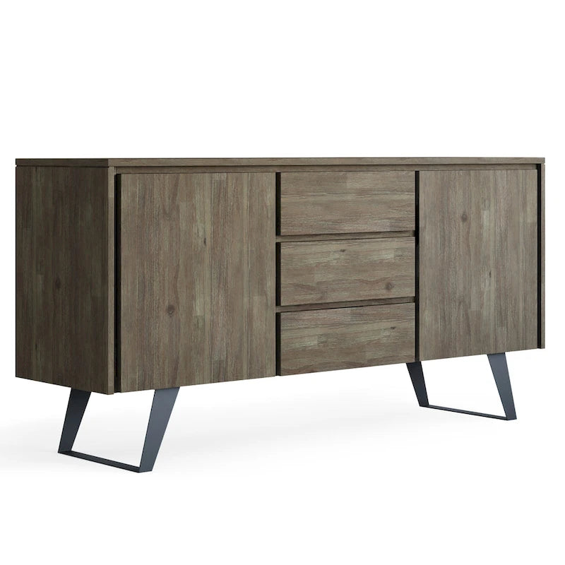 Buffet de 60 pouces de large rectangulaire de style industriel moderne