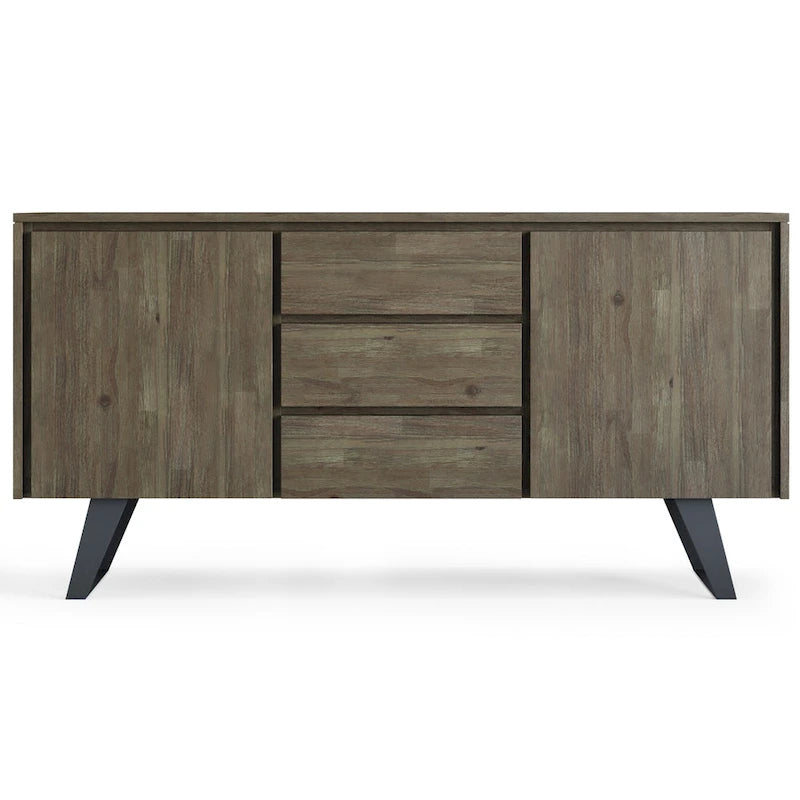 Buffet de 60 pouces de large rectangulaire de style industriel moderne