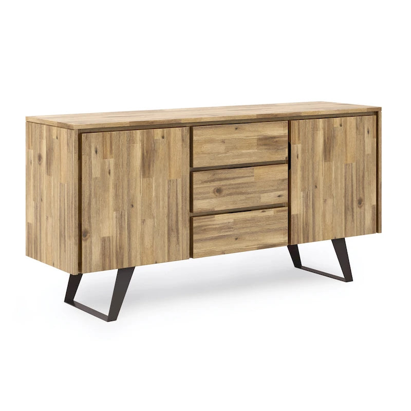 Buffet de 60 pouces de large rectangulaire de style industriel moderne