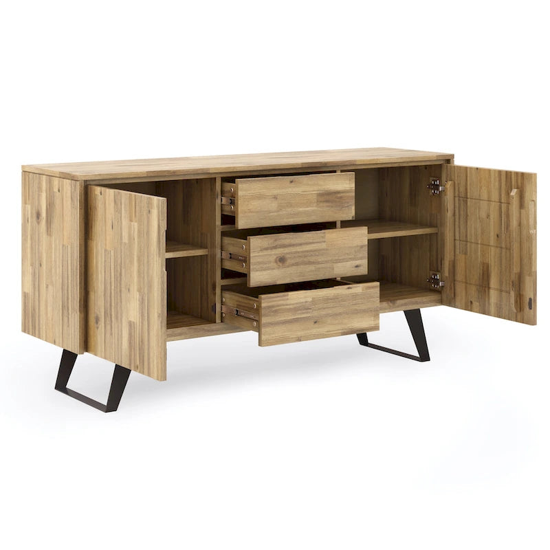 Buffet de 60 pouces de large rectangulaire de style industriel moderne