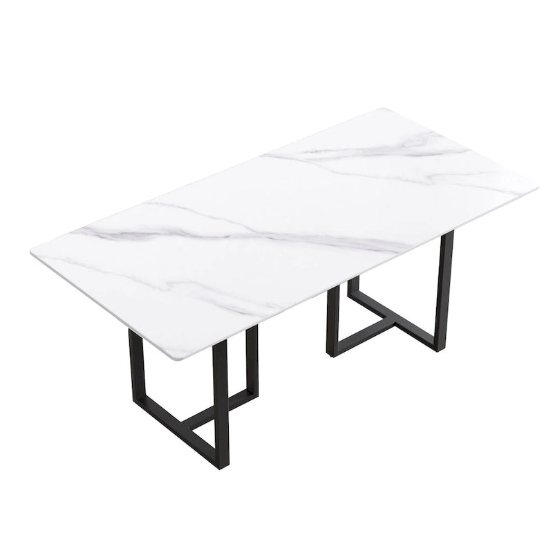 Table à manger 71 en marbre blanc