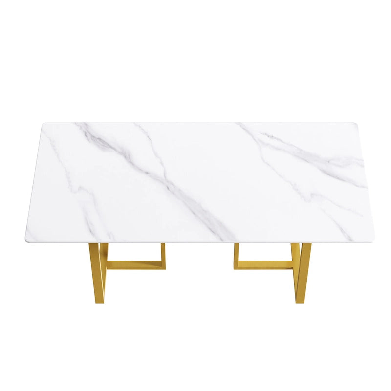 Table à manger 71 en marbre blanc