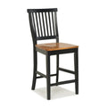 Tabouret de bar chêne vieilli noir 60 cm