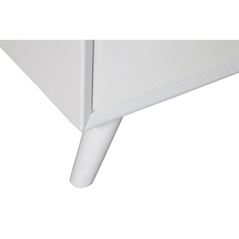Meuble d'appoint en bois accentué blanc