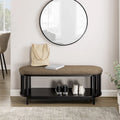 Banc de rangement scandinave rembourré avec étagère inférieure