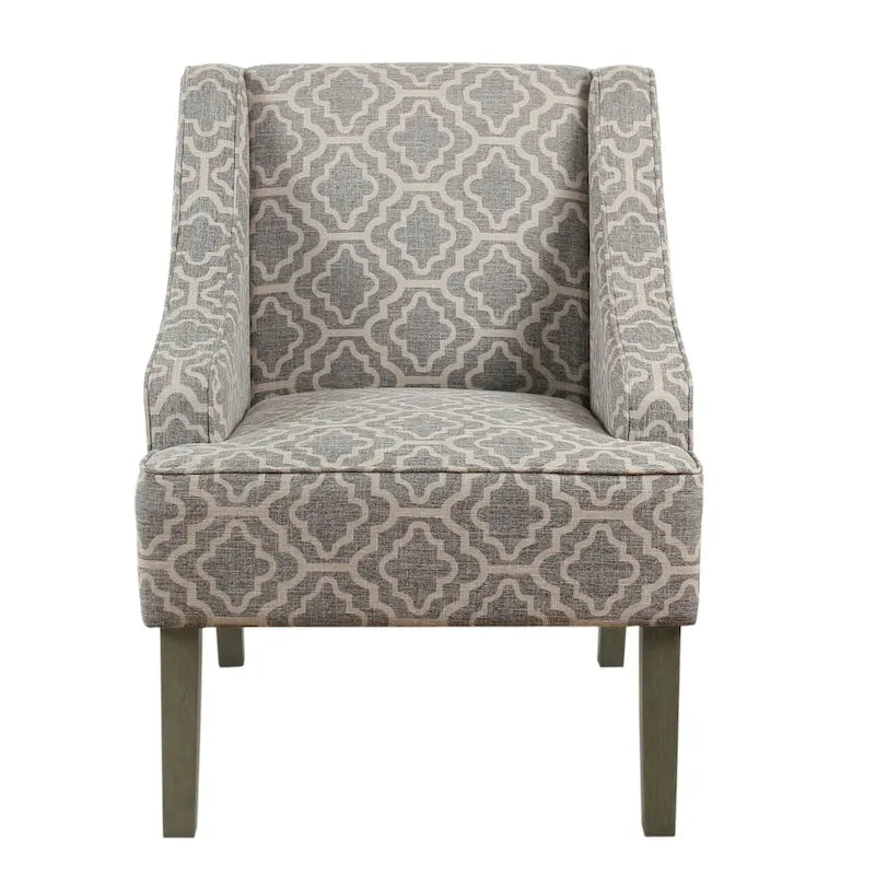 Fauteuil classique Ash Geometric à accoudoirs incurvés