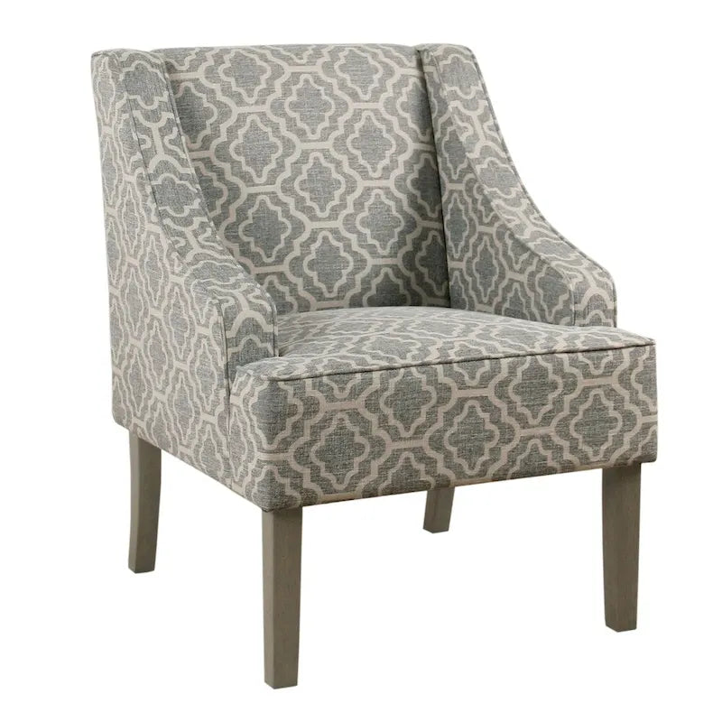 Fauteuil classique Ash Geometric à accoudoirs incurvés