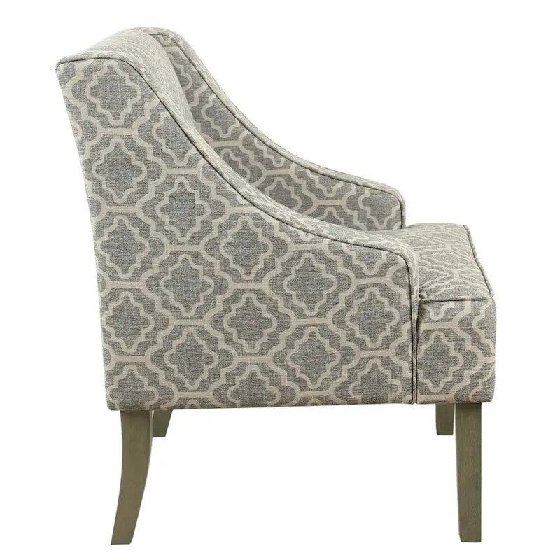 Fauteuil classique Ash Geometric à accoudoirs incurvés