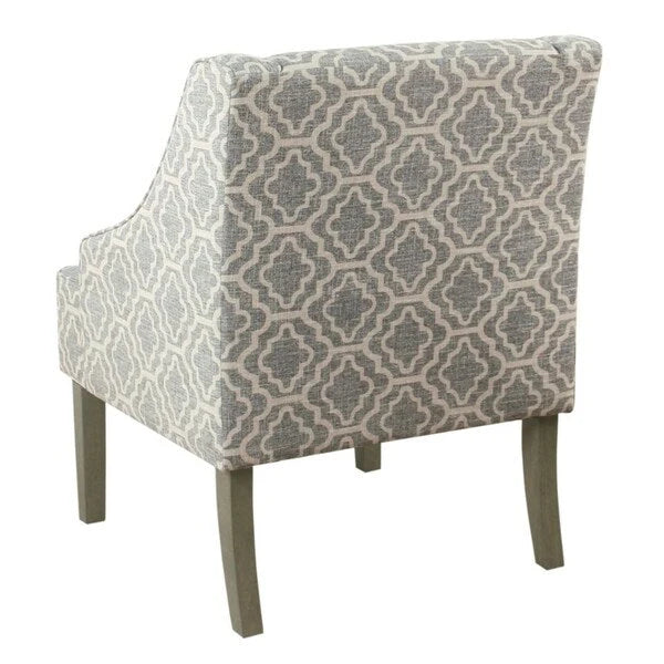 Fauteuil classique Ash Geometric à accoudoirs incurvés