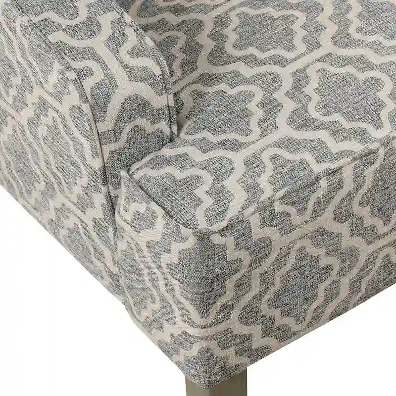 Fauteuil classique Ash Geometric à accoudoirs incurvés