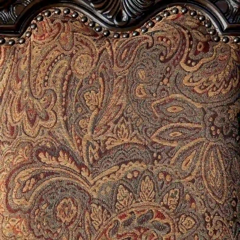 Chaises de salle à manger formelles traditionnelles en tissu à finition cerisier (lot de 2)
