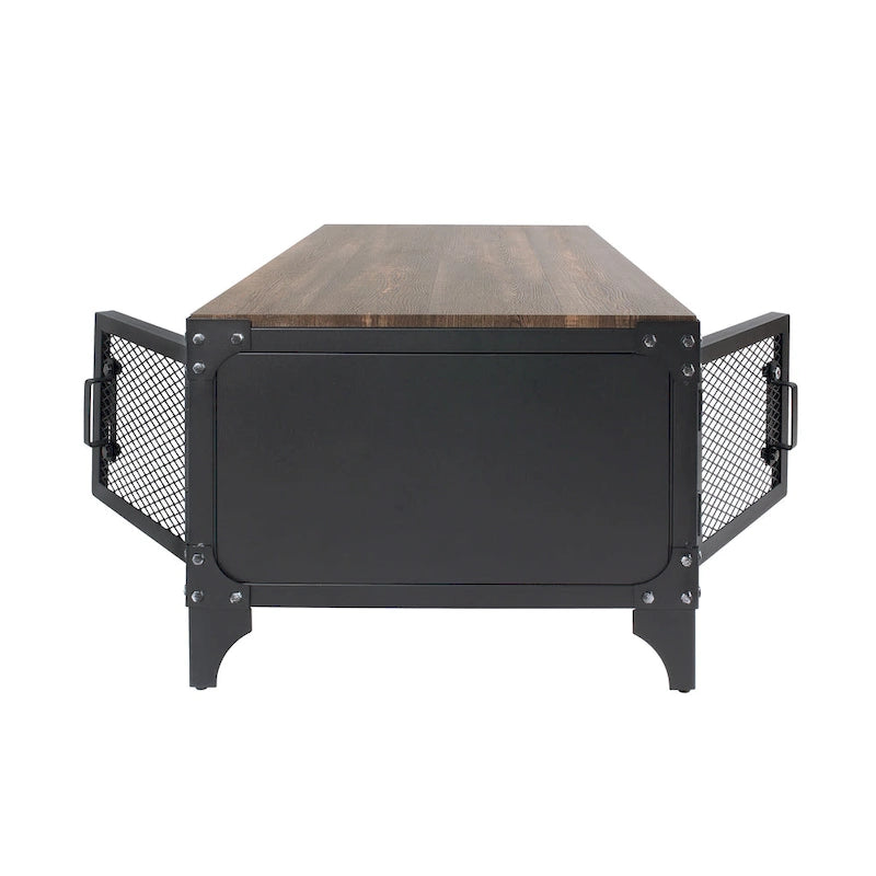 Table basse de rangement en acier de 48 pouces