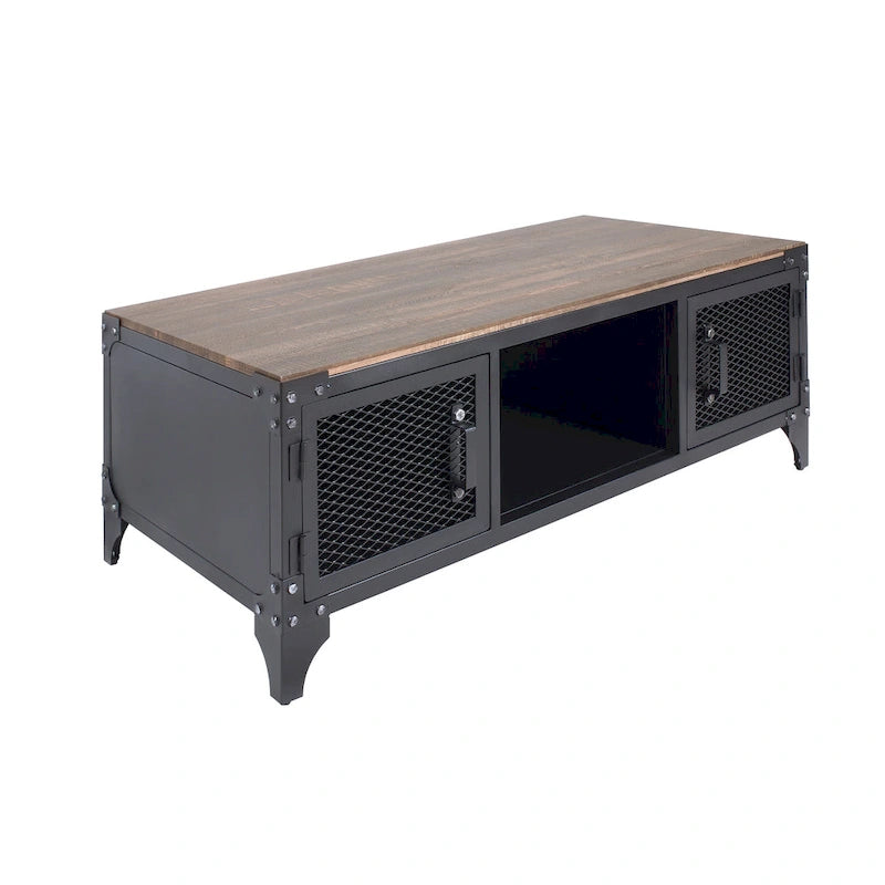 Table basse de rangement en acier de 48 pouces